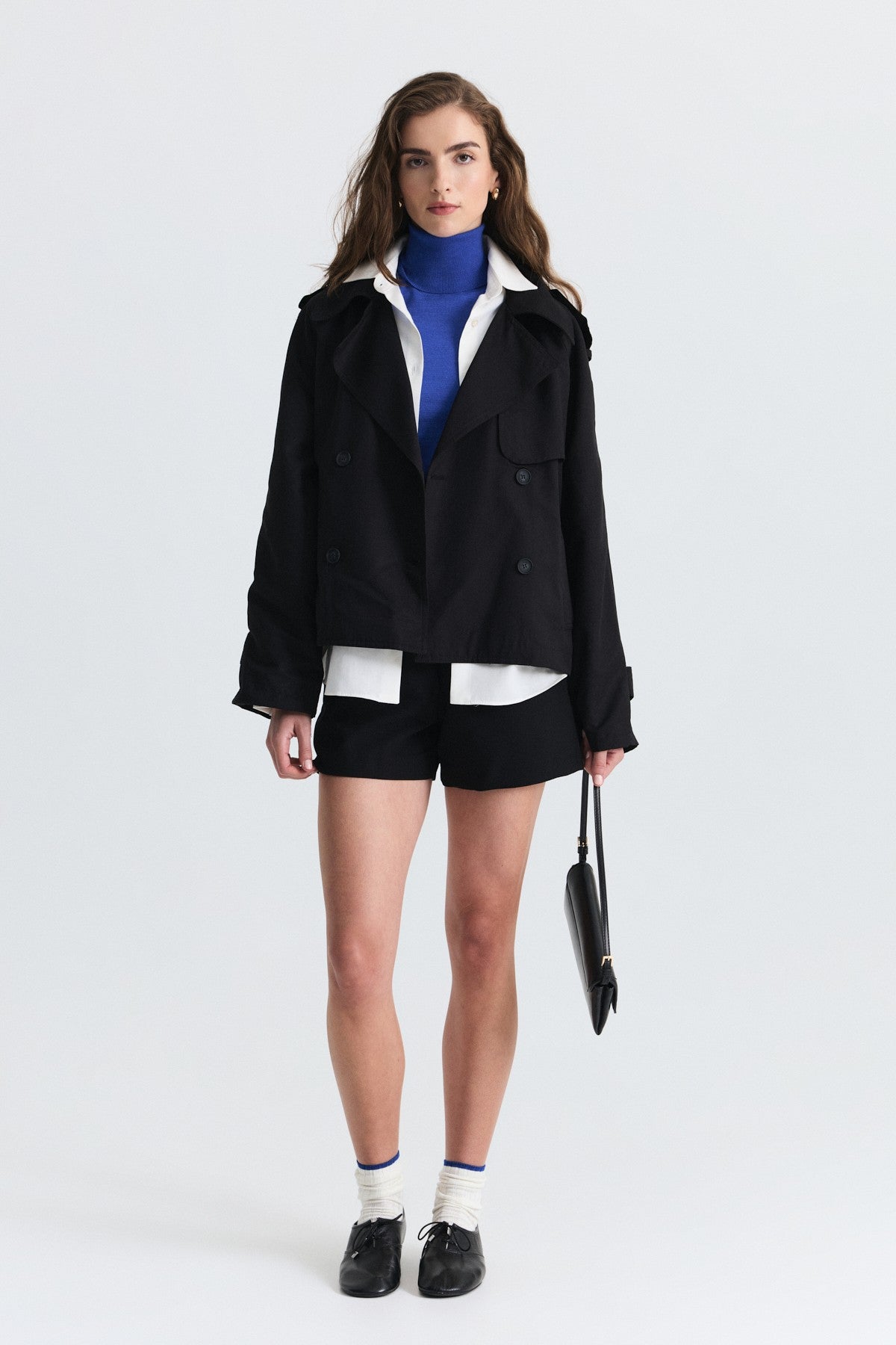 Short Trench Coat with a Belt