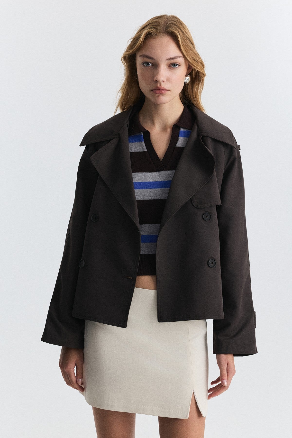 Short Trench Coat with Belt BA26Y517