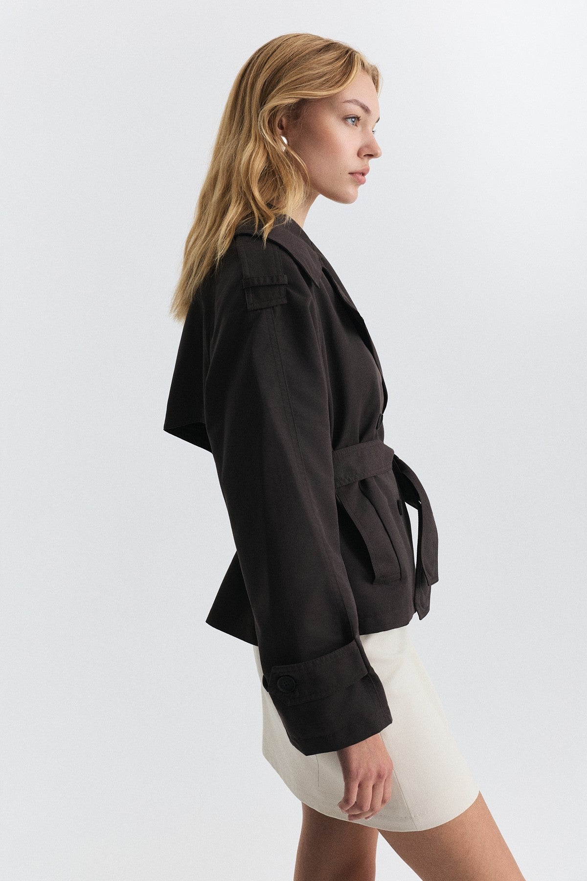 Short Trench Coat with Belt BA26Y517