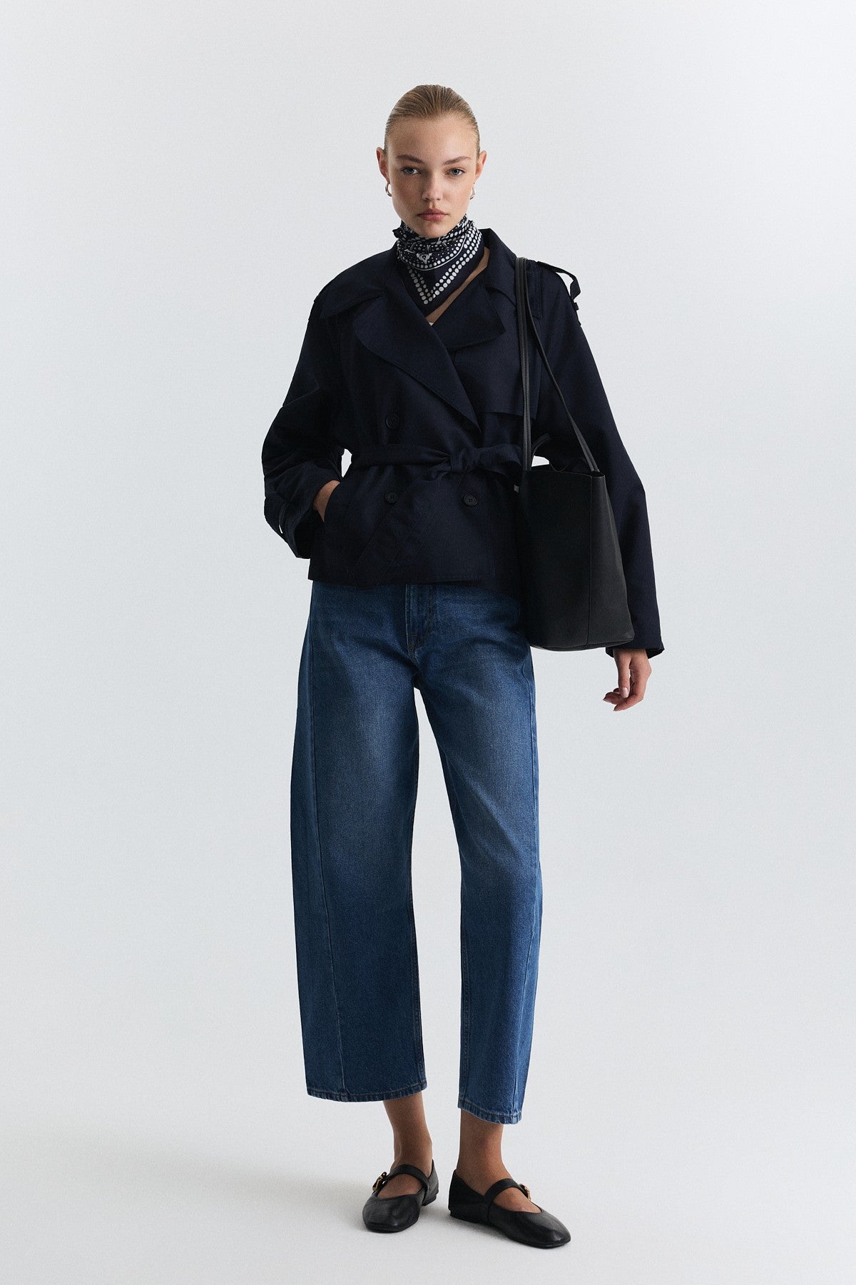 Short Trench Coat with Belt BA26Y517