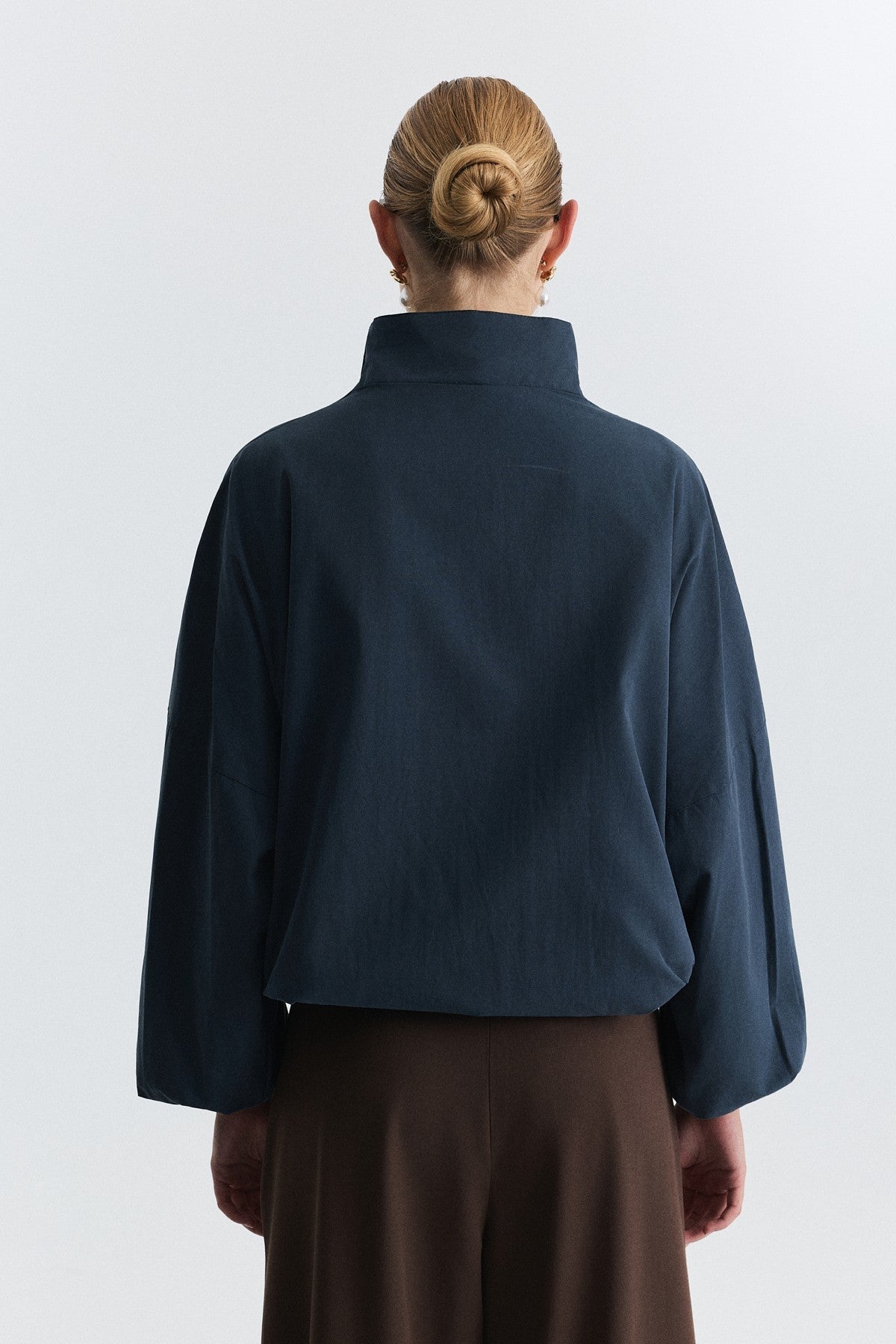 Side-Buttoned Bomber Jacket