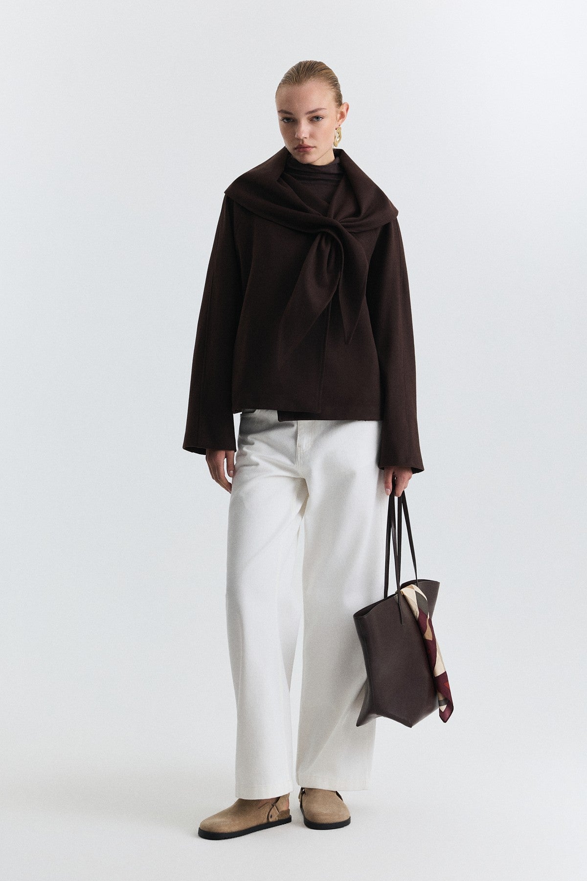 Short Coat with a Scarf