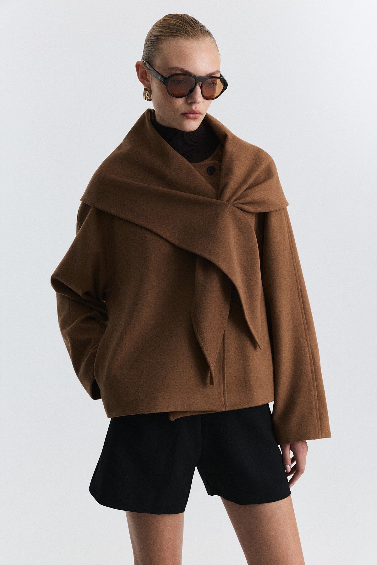 Short Coat with a Scarf