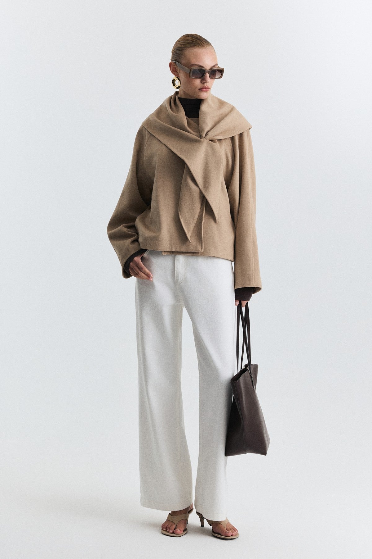 Short Coat with a Scarf