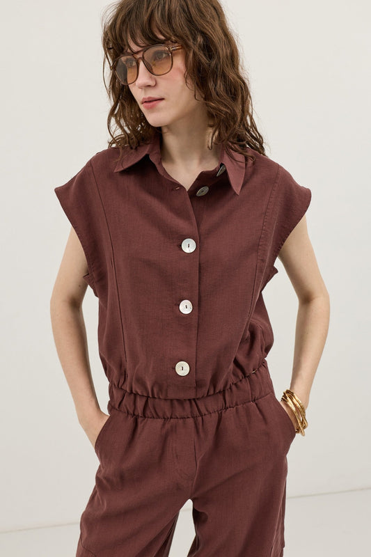Antioch Women's Button-Down Vest with Lyocell Blend
