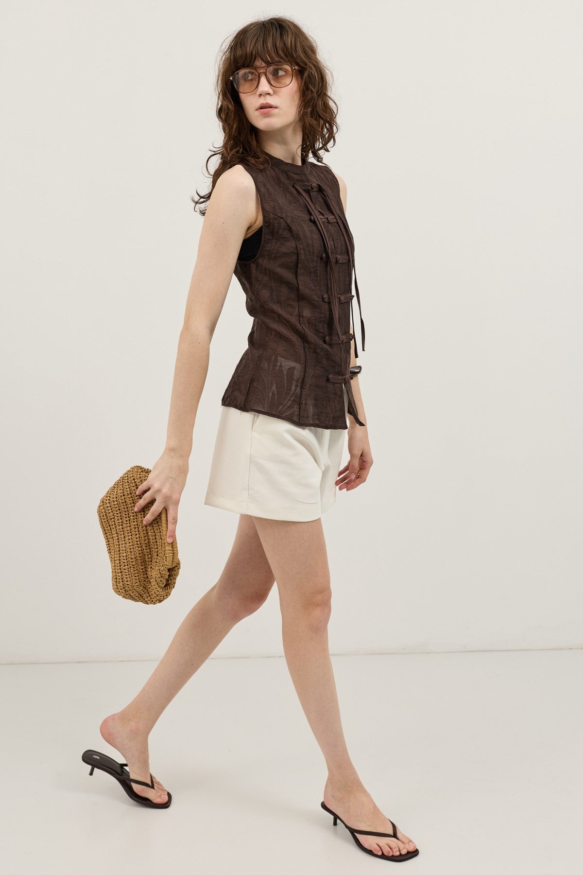 Antioch Embellished Button-Textured Women's Vest