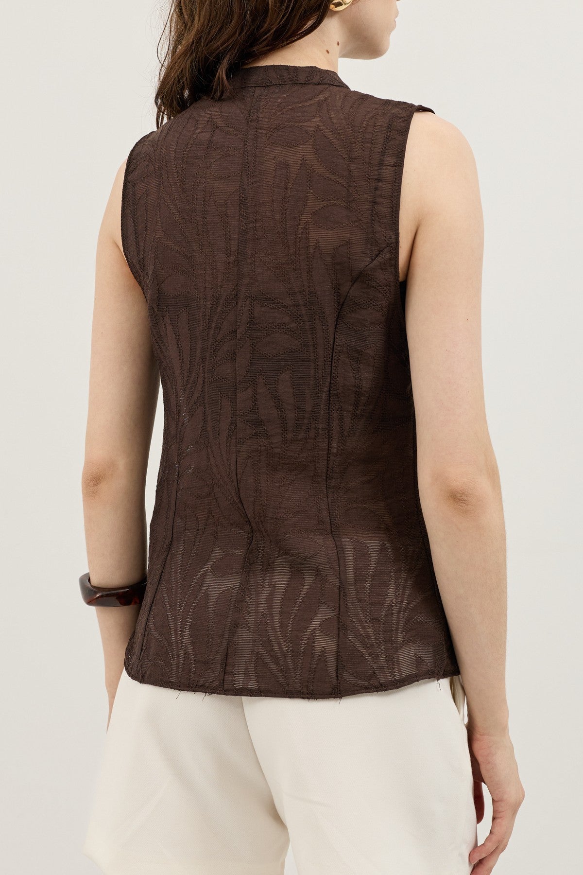 Antioch Embellished Button-Textured Women's Vest