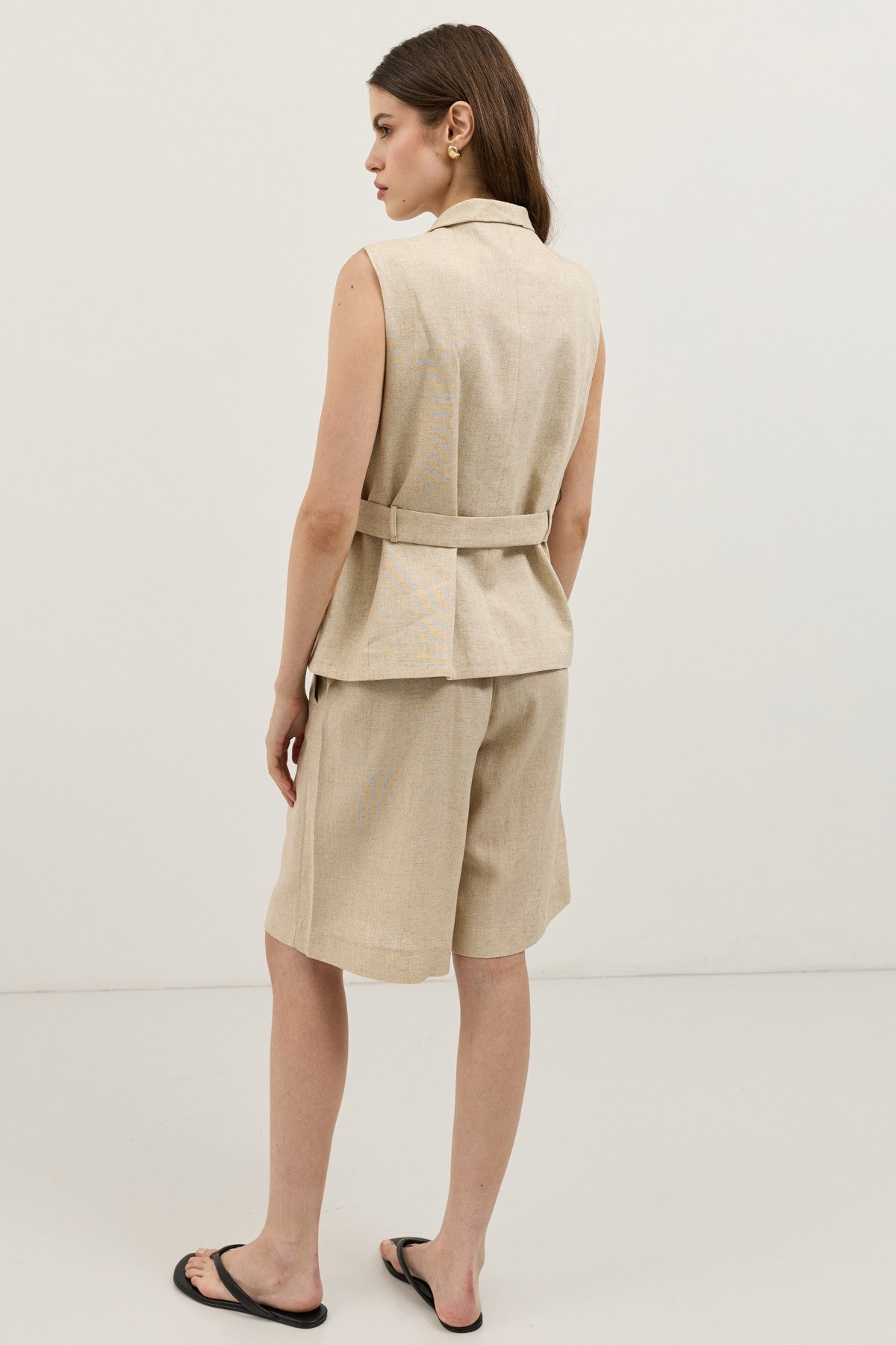 Antioch Linen-Blend Cross-Over Women's Vest
