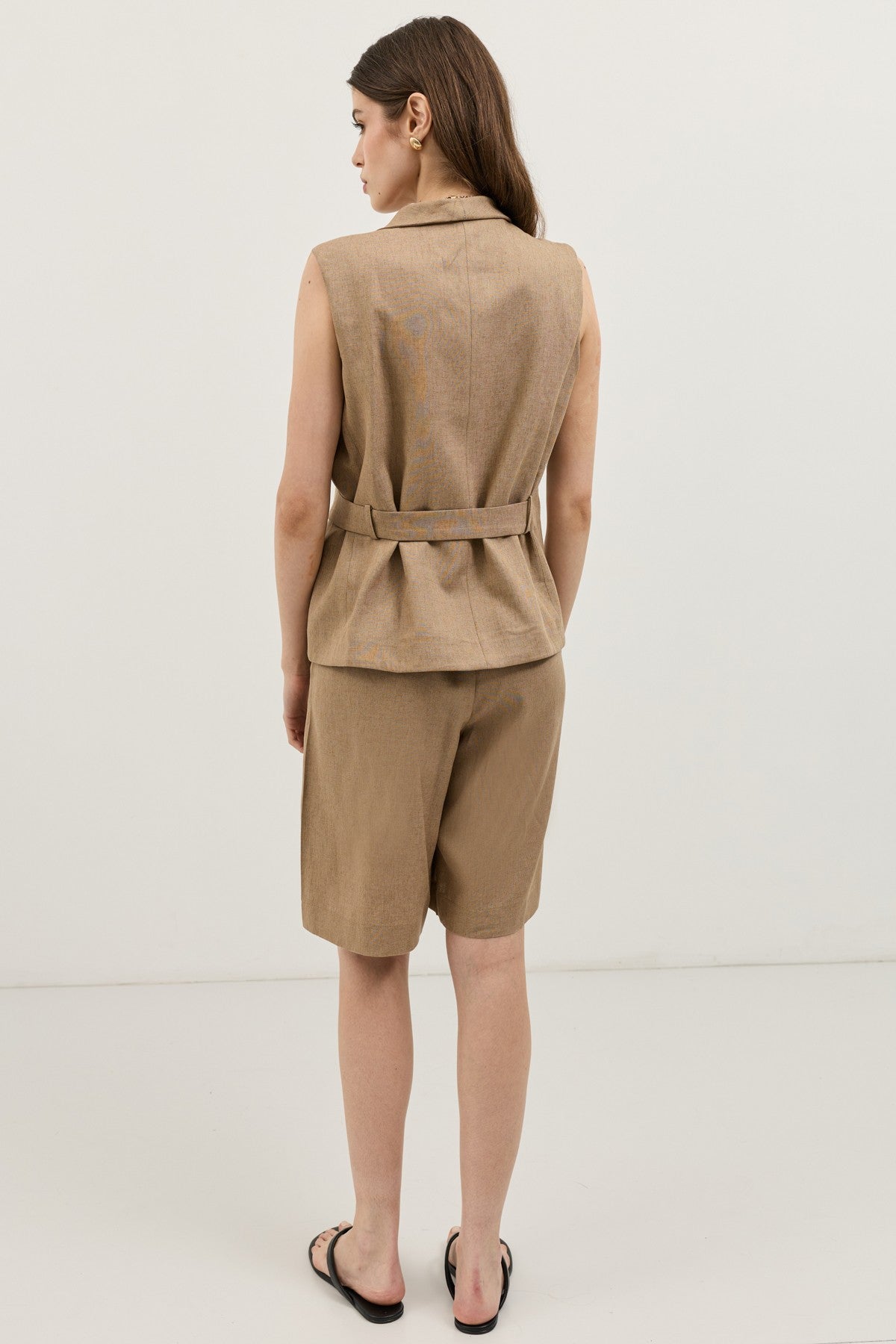 Antioch Linen-Blend Cross-Over Women's Vest