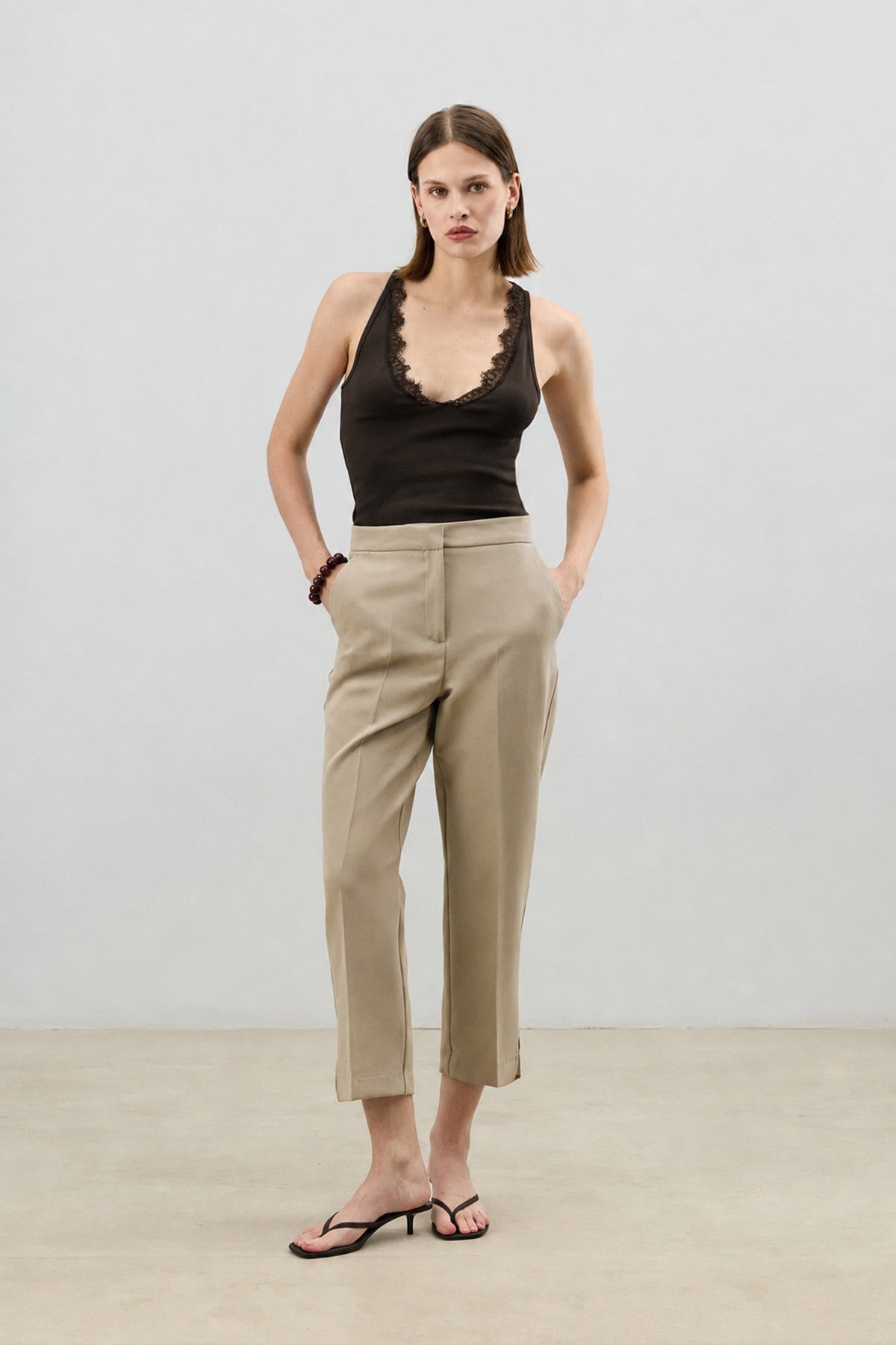 Women's Top with Lace Details on the Collar from Antioch