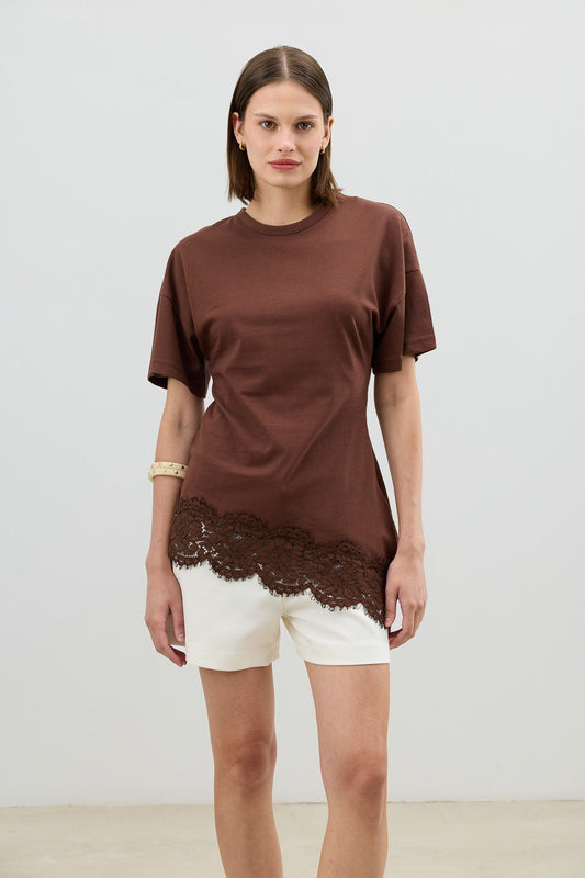 Antioch Lace-Trimmed Cotton Women's T-Shirt