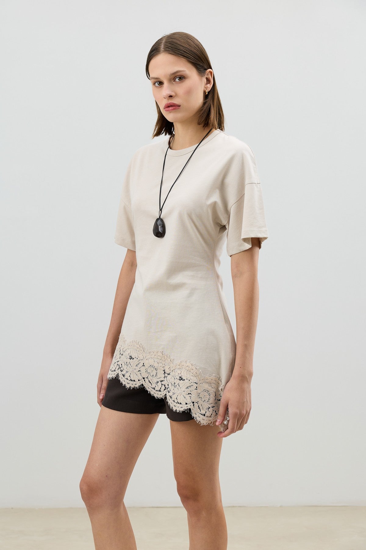 Antioch Lace-Trimmed Cotton Women's T-Shirt
