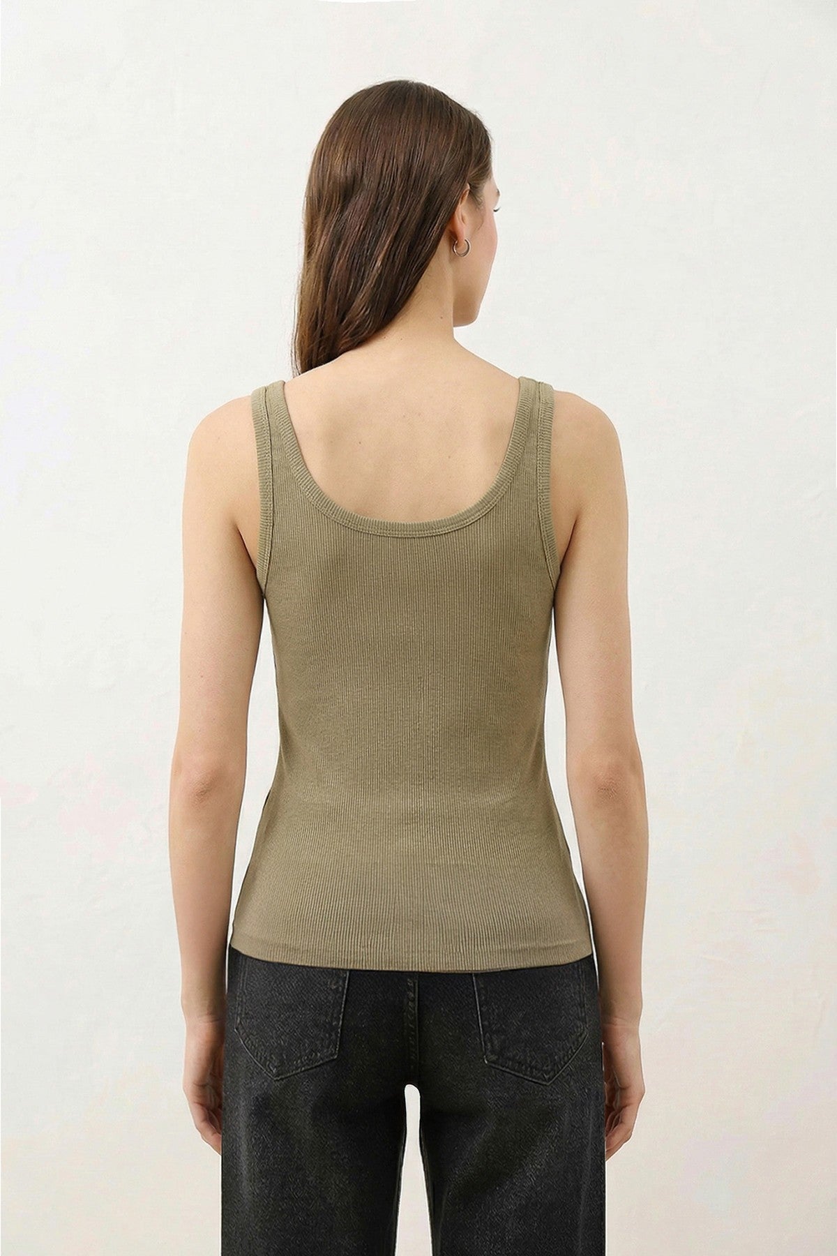 Antioch Women's T-Shirt with Button Detail