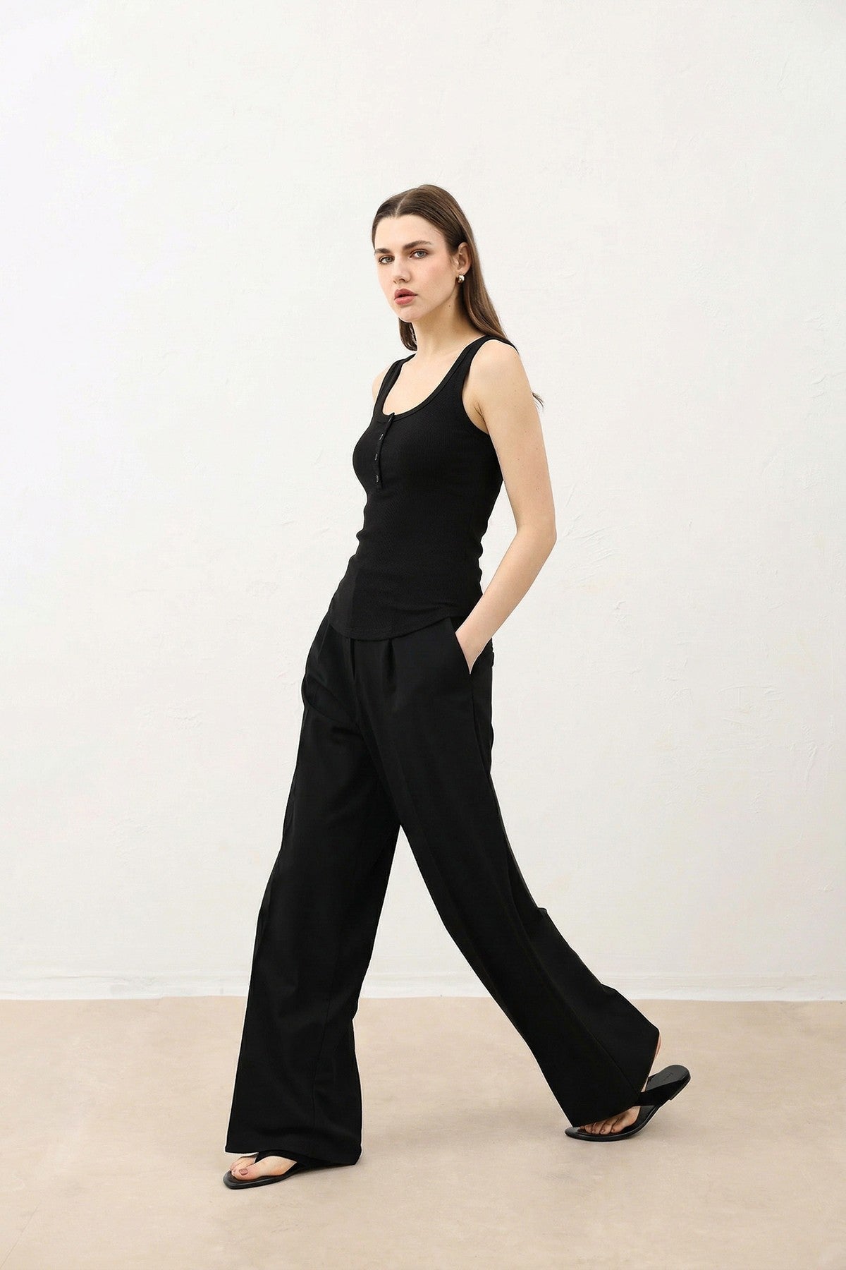 Antioch Women's T-Shirt with Button Detail