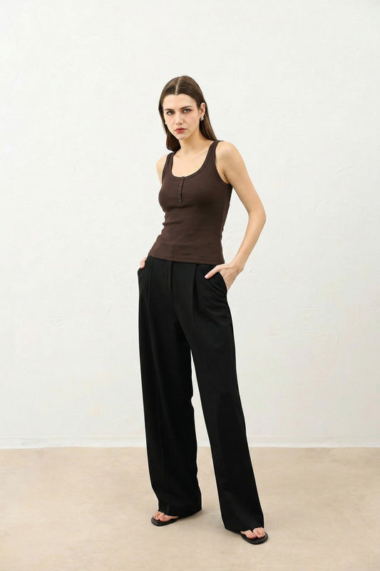 Antioch Women's T-Shirt with Button Detail