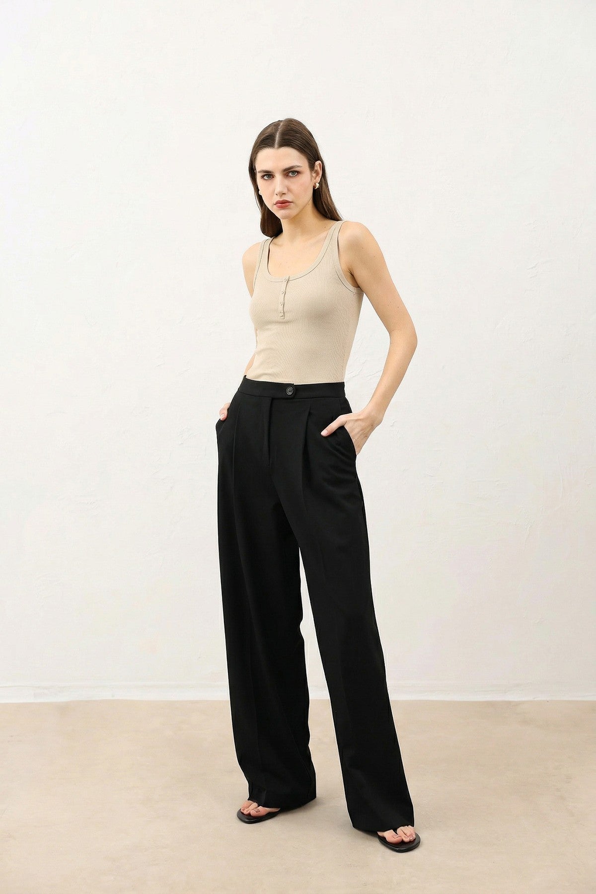 Antioch Women's T-Shirt with Button Detail