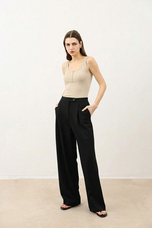 Antioch Women's T-Shirt with Button Detail