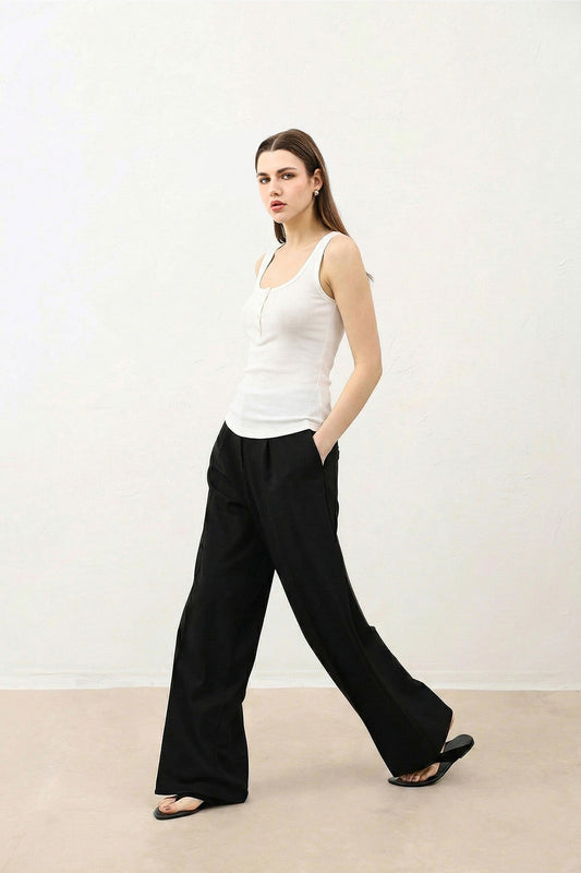 Antioch Women's T-Shirt with Button Detail