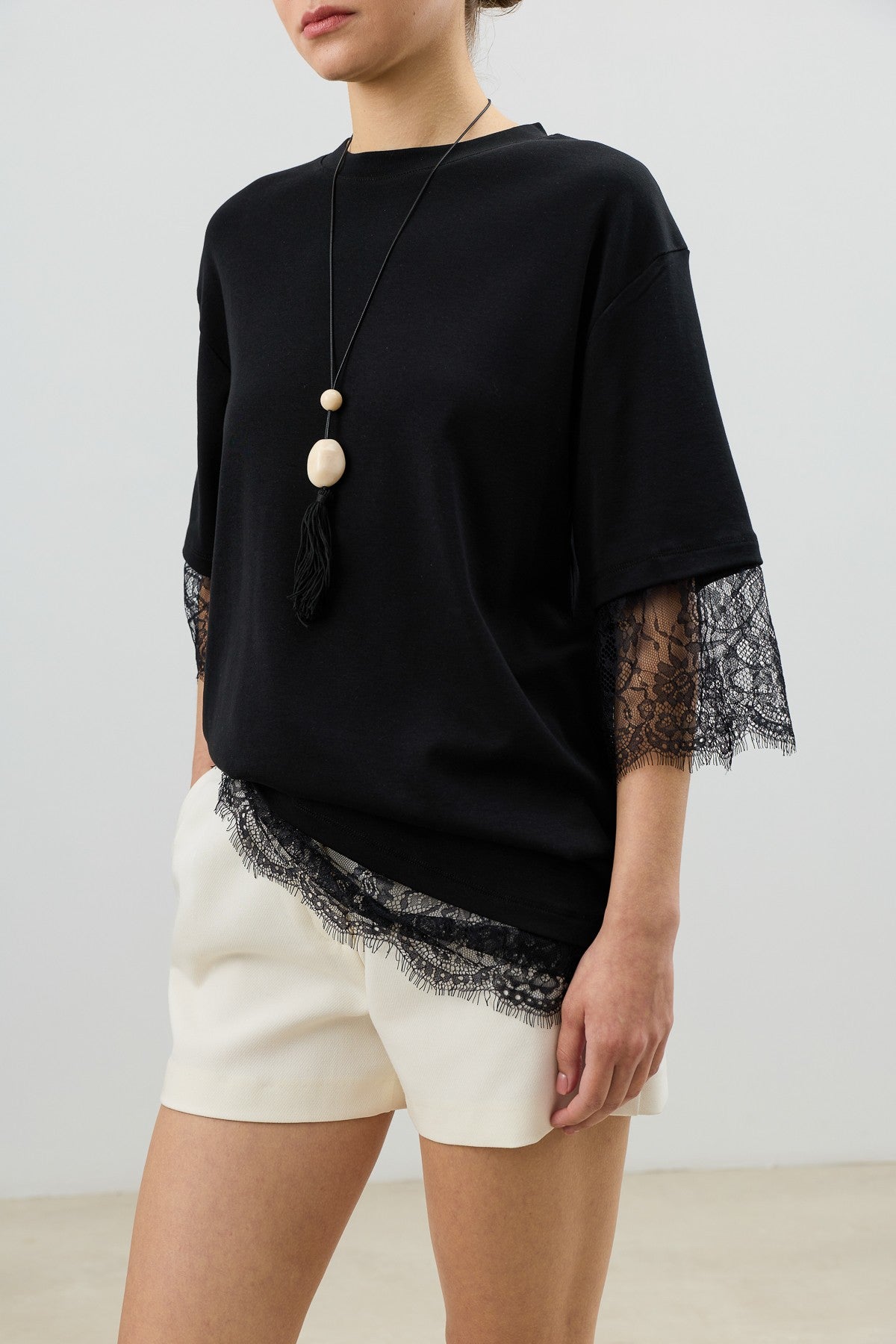 Antioch Women's T-Shirt with Lace Details