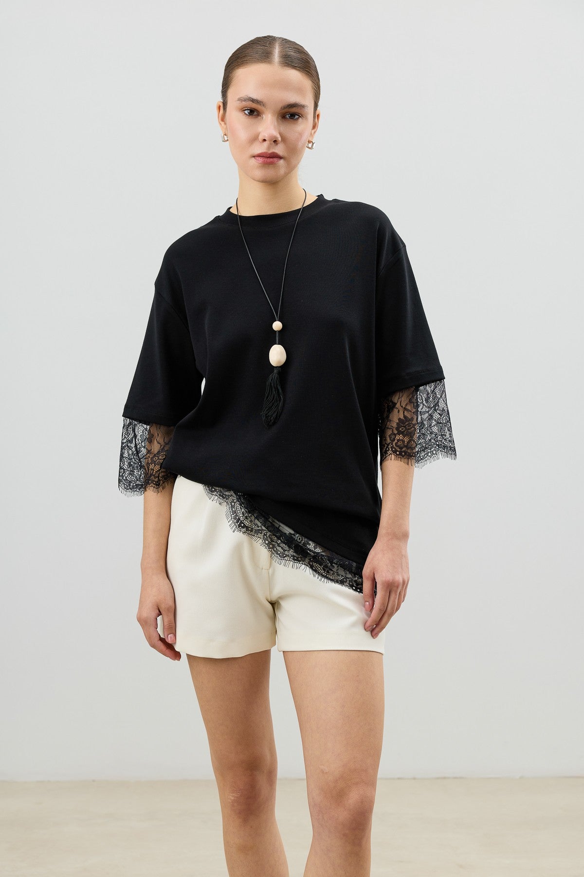 Antioch Women's T-Shirt with Lace Details