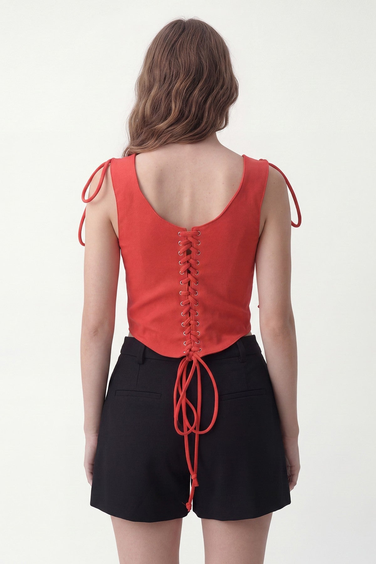 Zippered Corset-Style Top