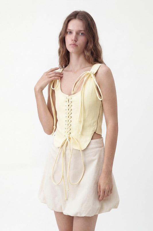Zippered Corset-Style Top