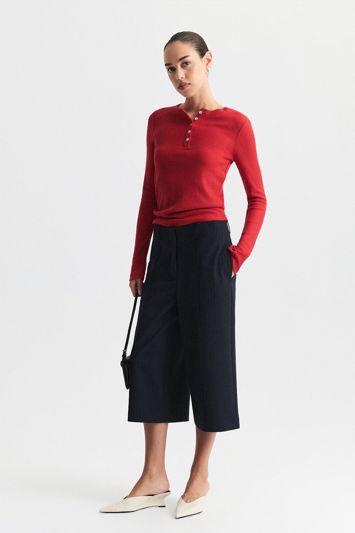 Henley Knit T-Shirt