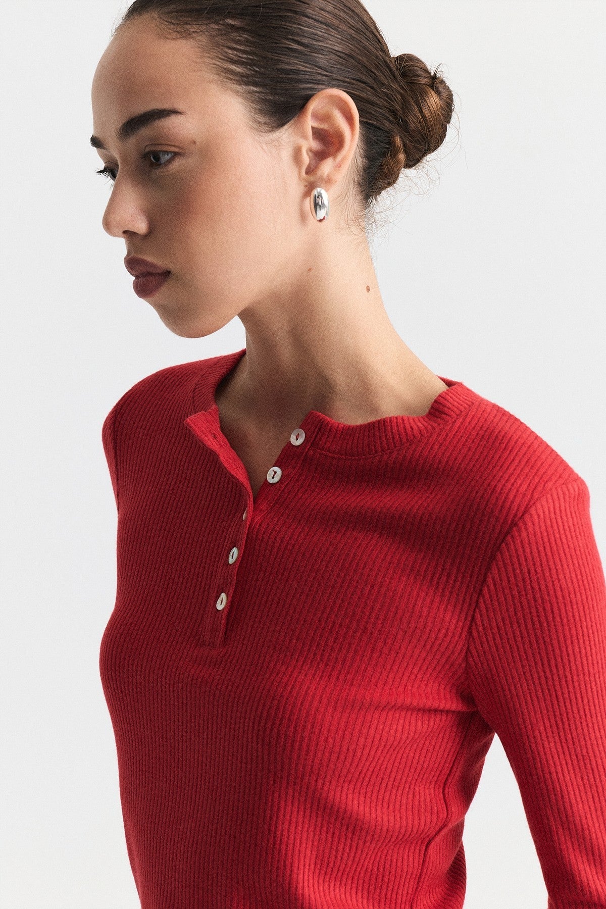 Henley Knit T-Shirt