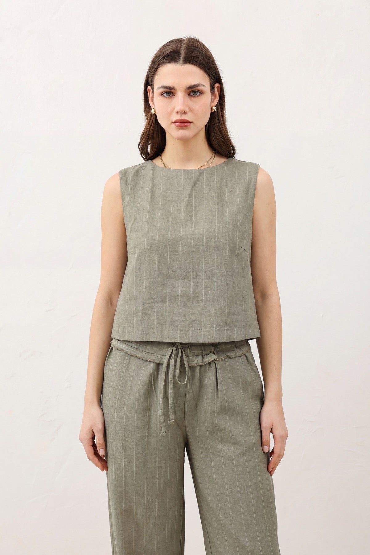 Antioch Women's Striped Linen-Blend Suit
