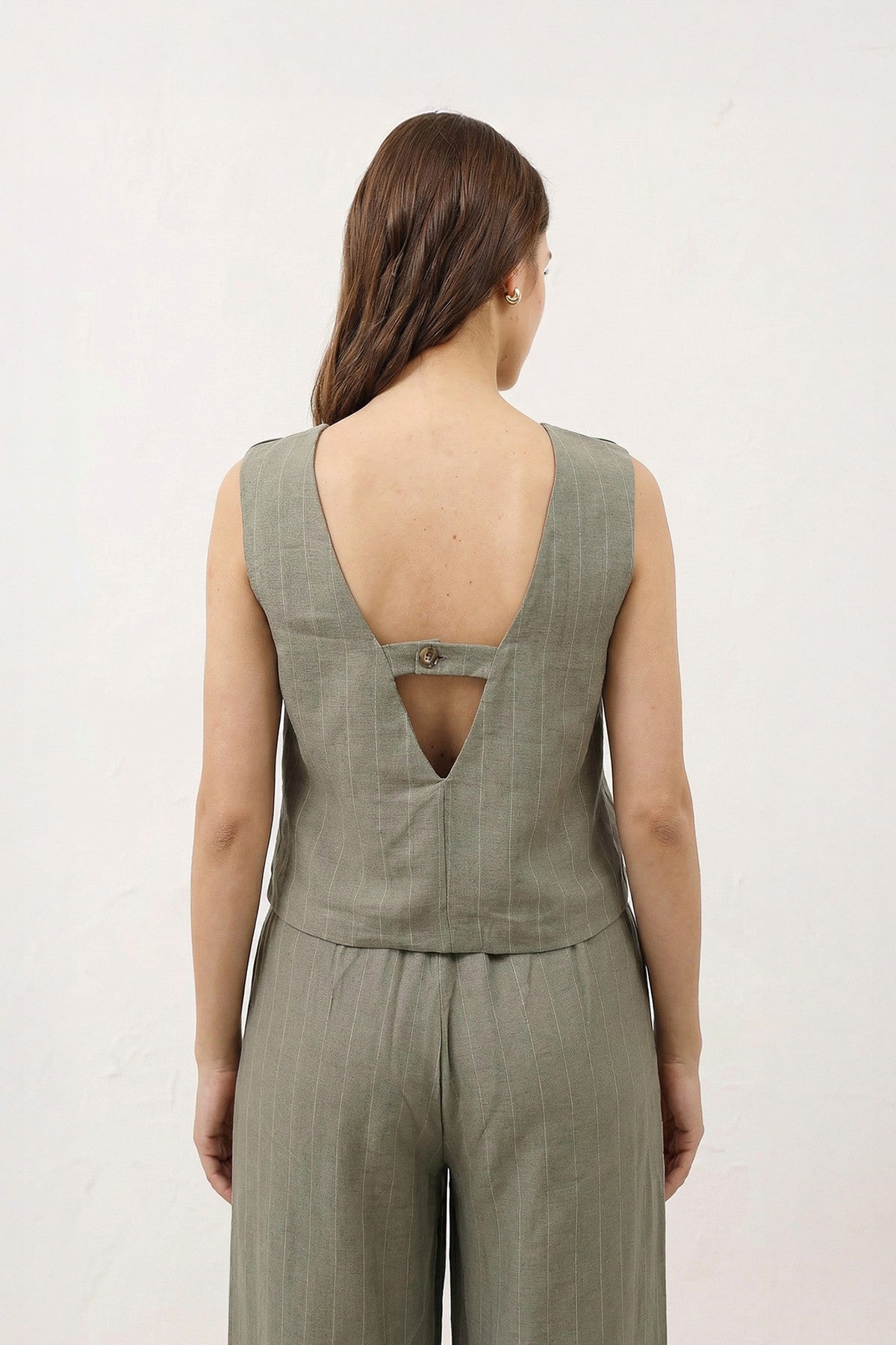 Antioch Women's Striped Linen-Blend Suit