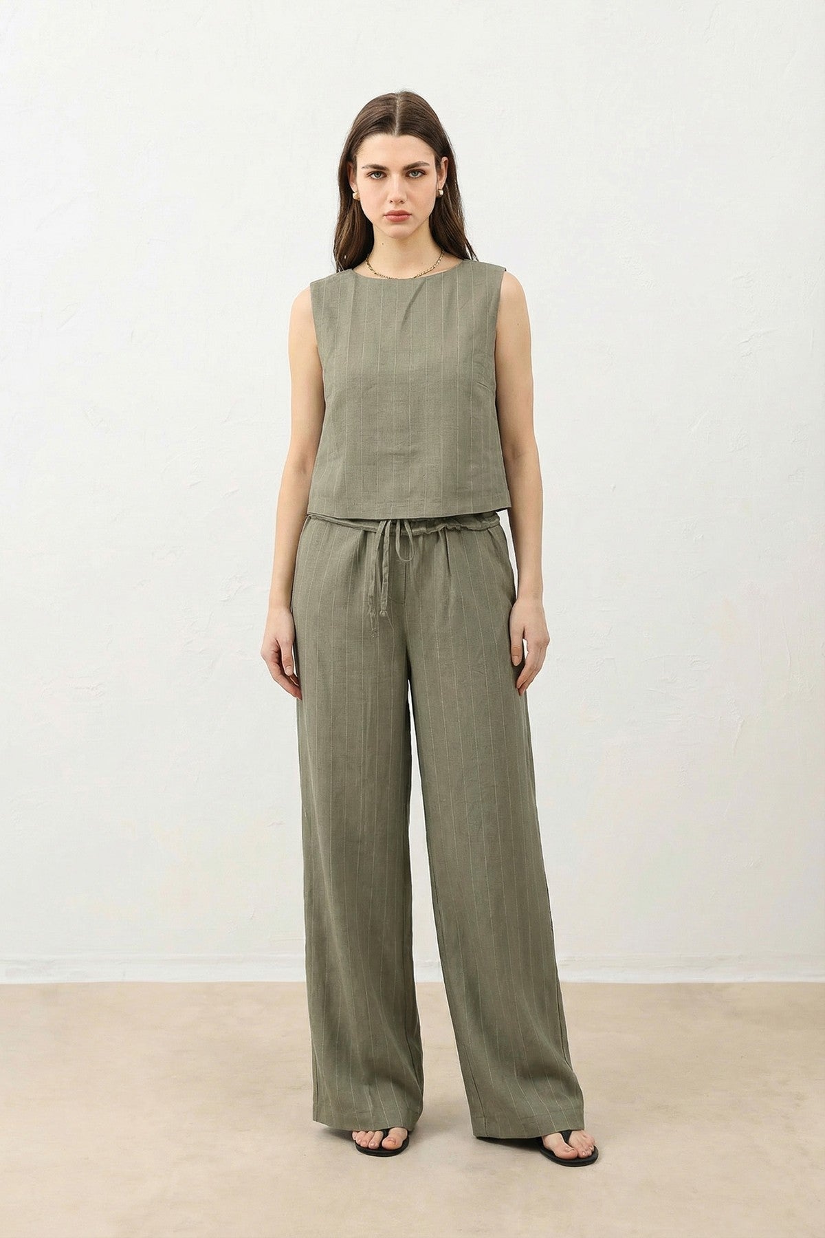 Antioch Women's Striped Linen-Blend Suit