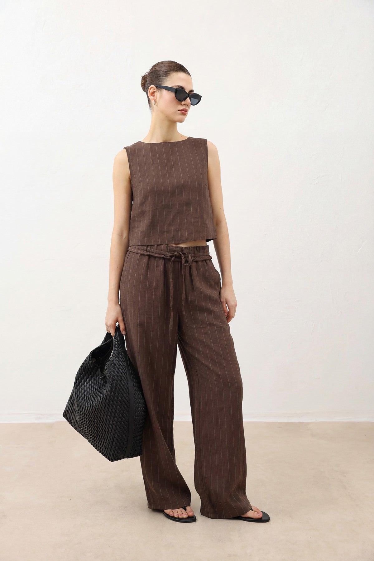 Antioch Women's Striped Linen-Blend Suit