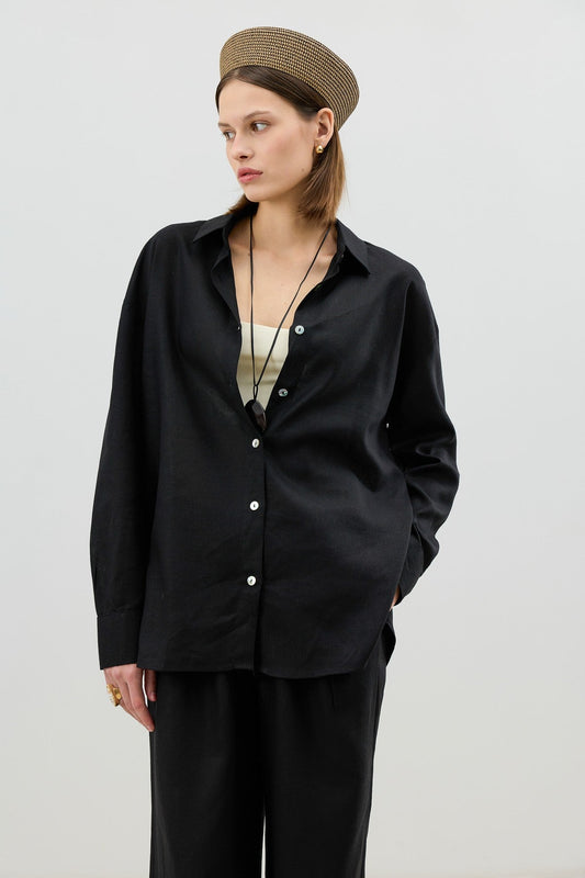 Antioch Linen-Blend Women's Shirt and Pants Set