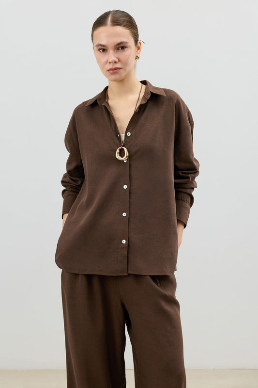 Antioch Linen-Blend Women's Shirt and Pants Set
