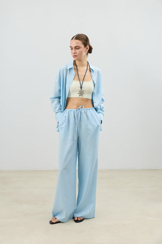 Antioch Linen-Blend Women's Shirt and Pants Set