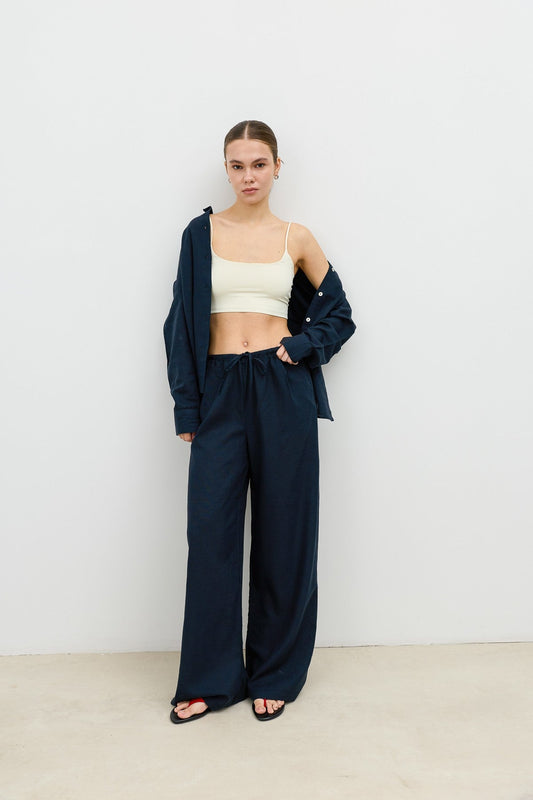Antioch Linen-Blend Women's Shirt and Pants Set