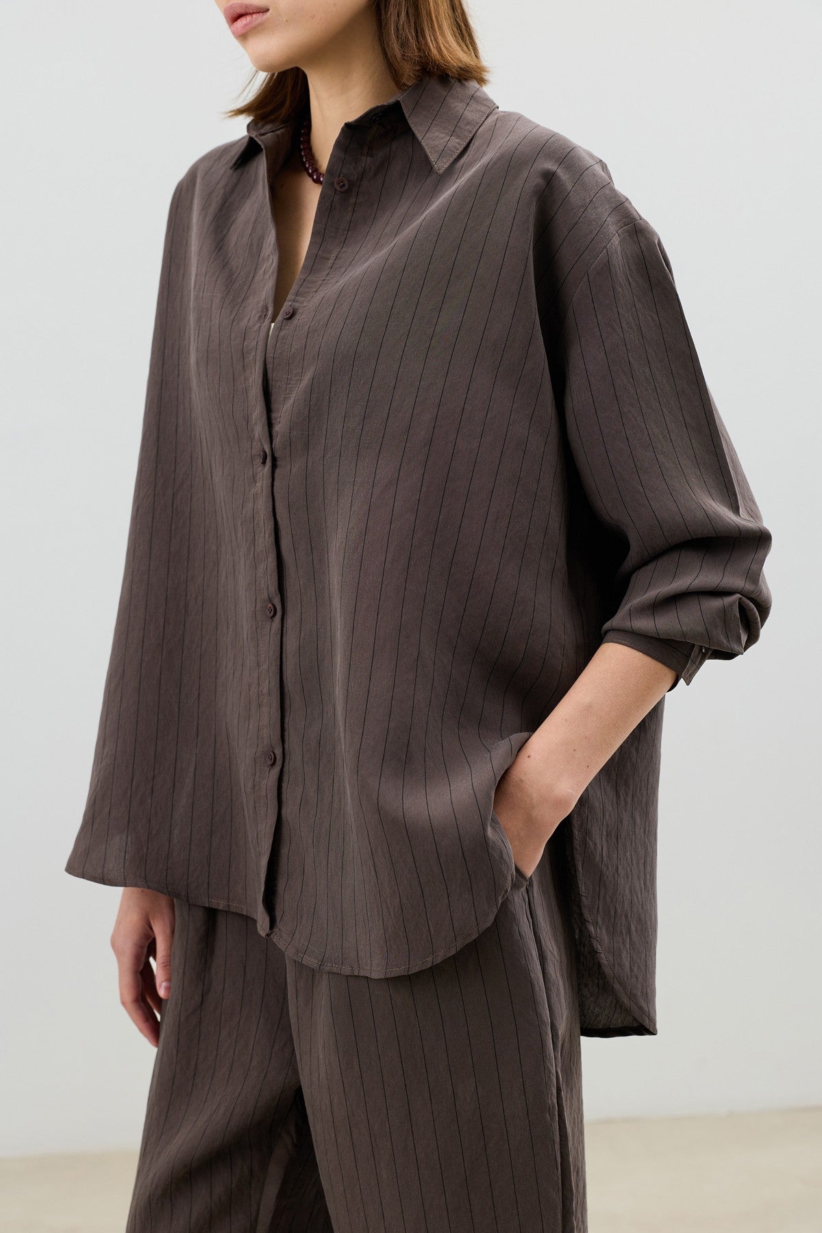 Antioch Modal-Blend Striped Women's Suit Set