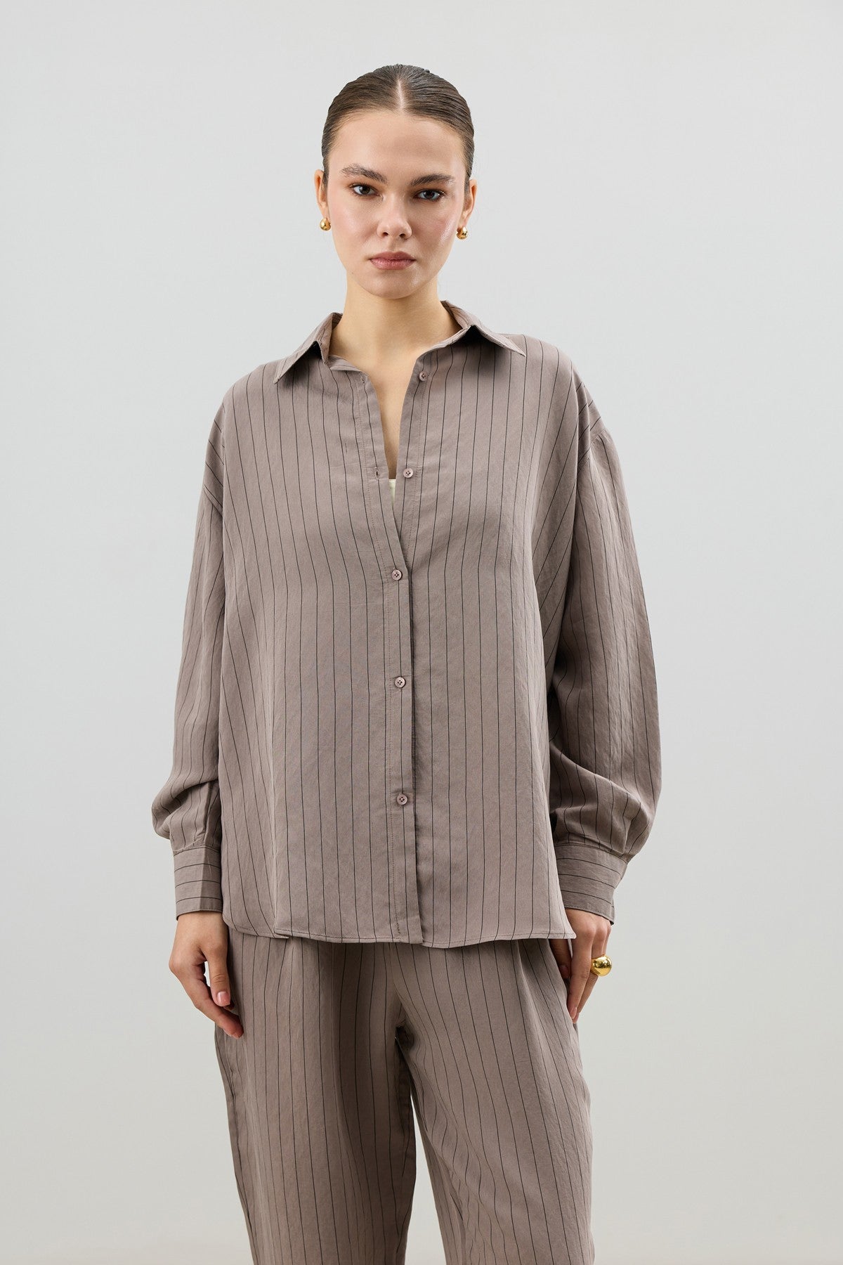 Women's Striped Suit with Modal Blend