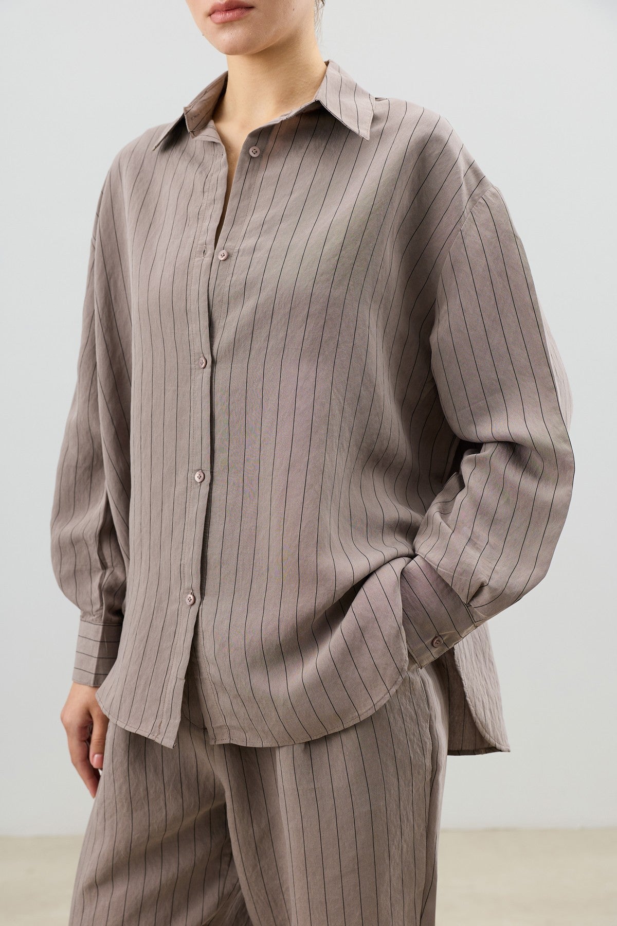 Women's Striped Suit with Modal Blend