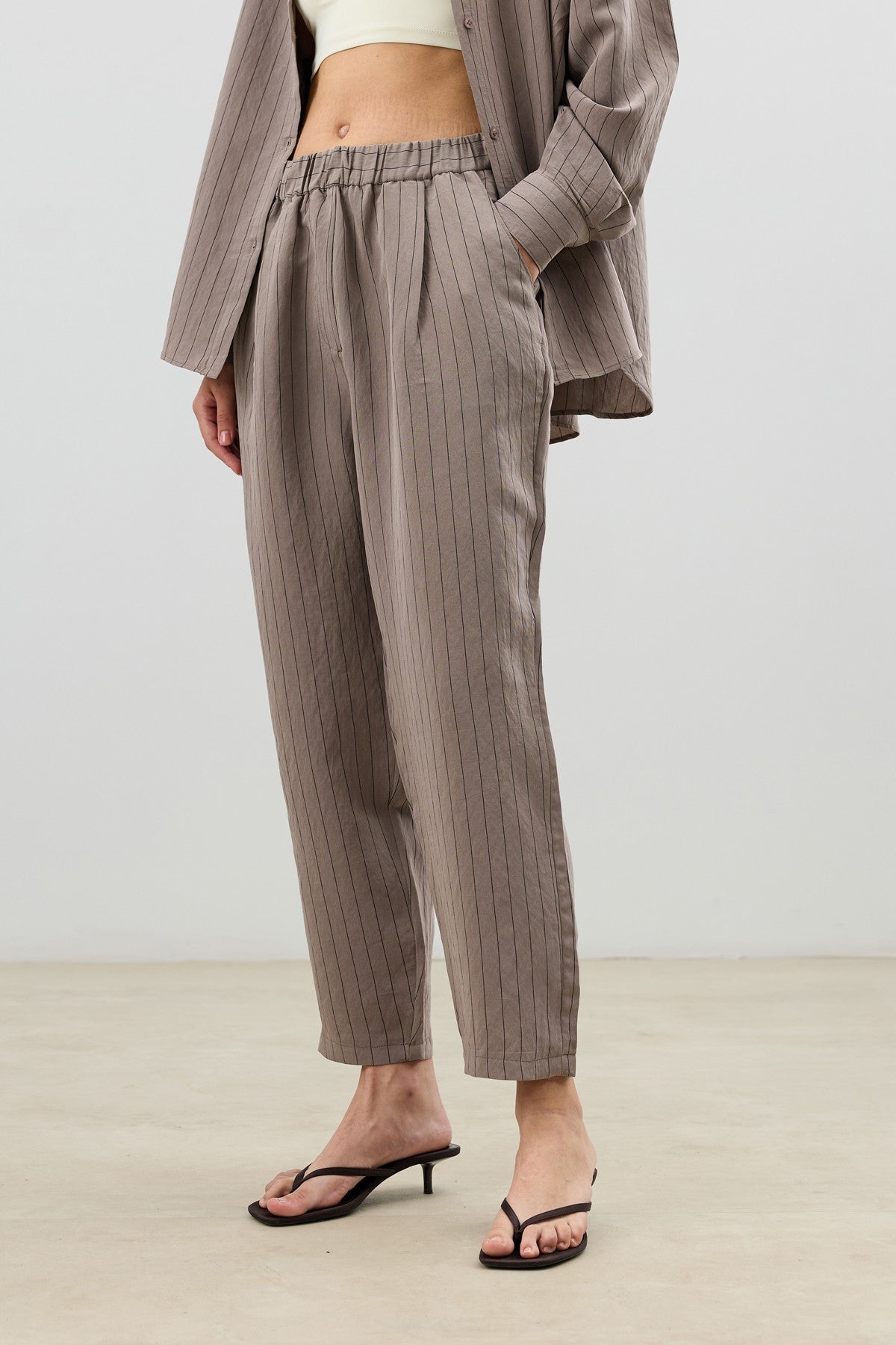 Women's Striped Suit with Modal Blend