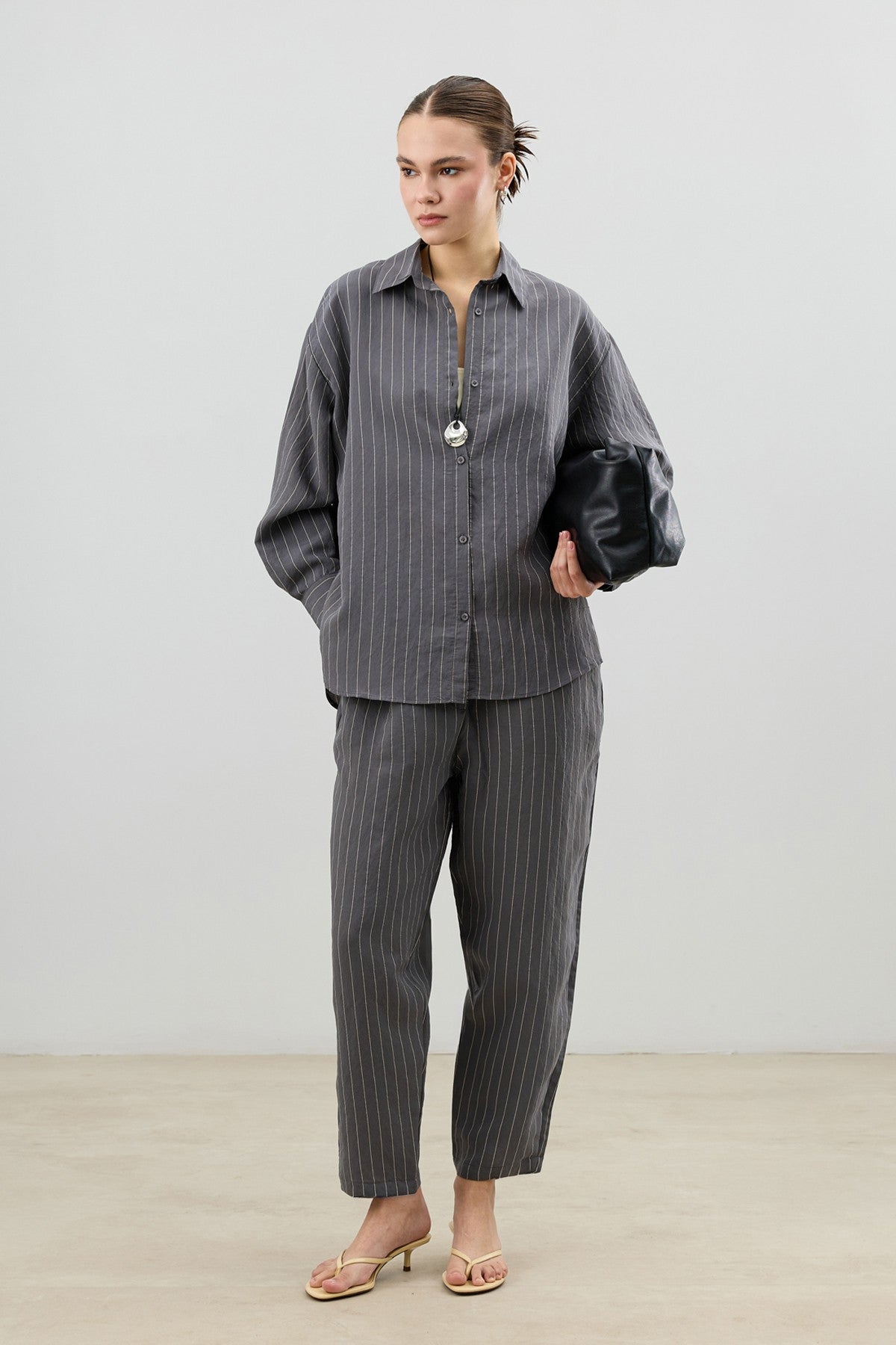 Women's Striped Suit with Modal Blend