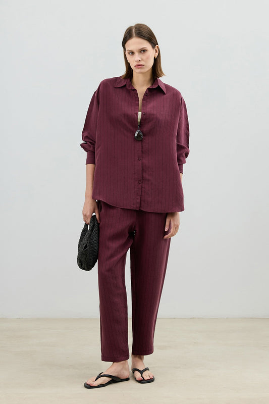 Women's Striped Suit with Modal Blend