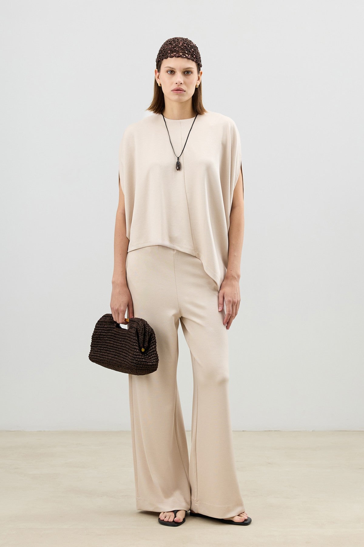 Antioch Asymmetrical-Cut Draped Women's Set