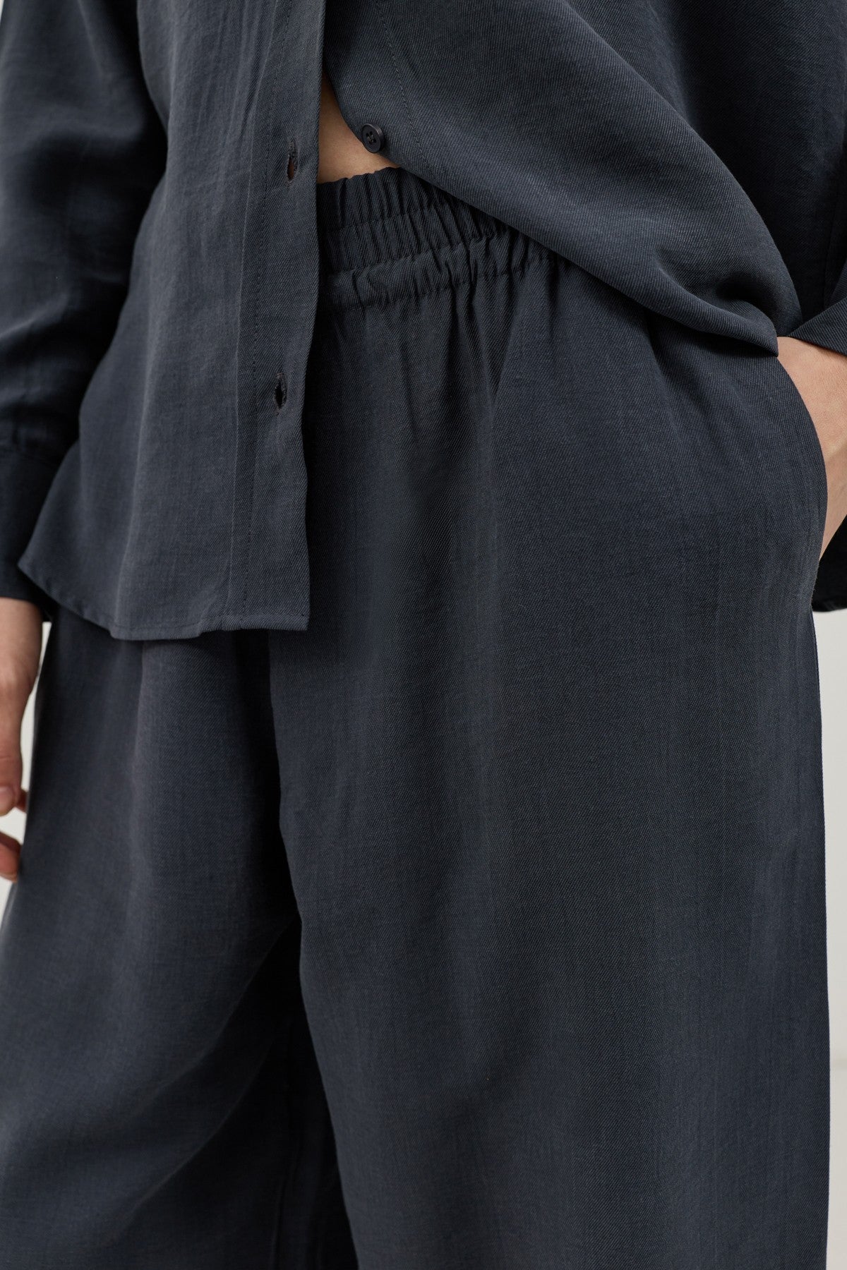 Wide-Leg Pants and Shirt Set