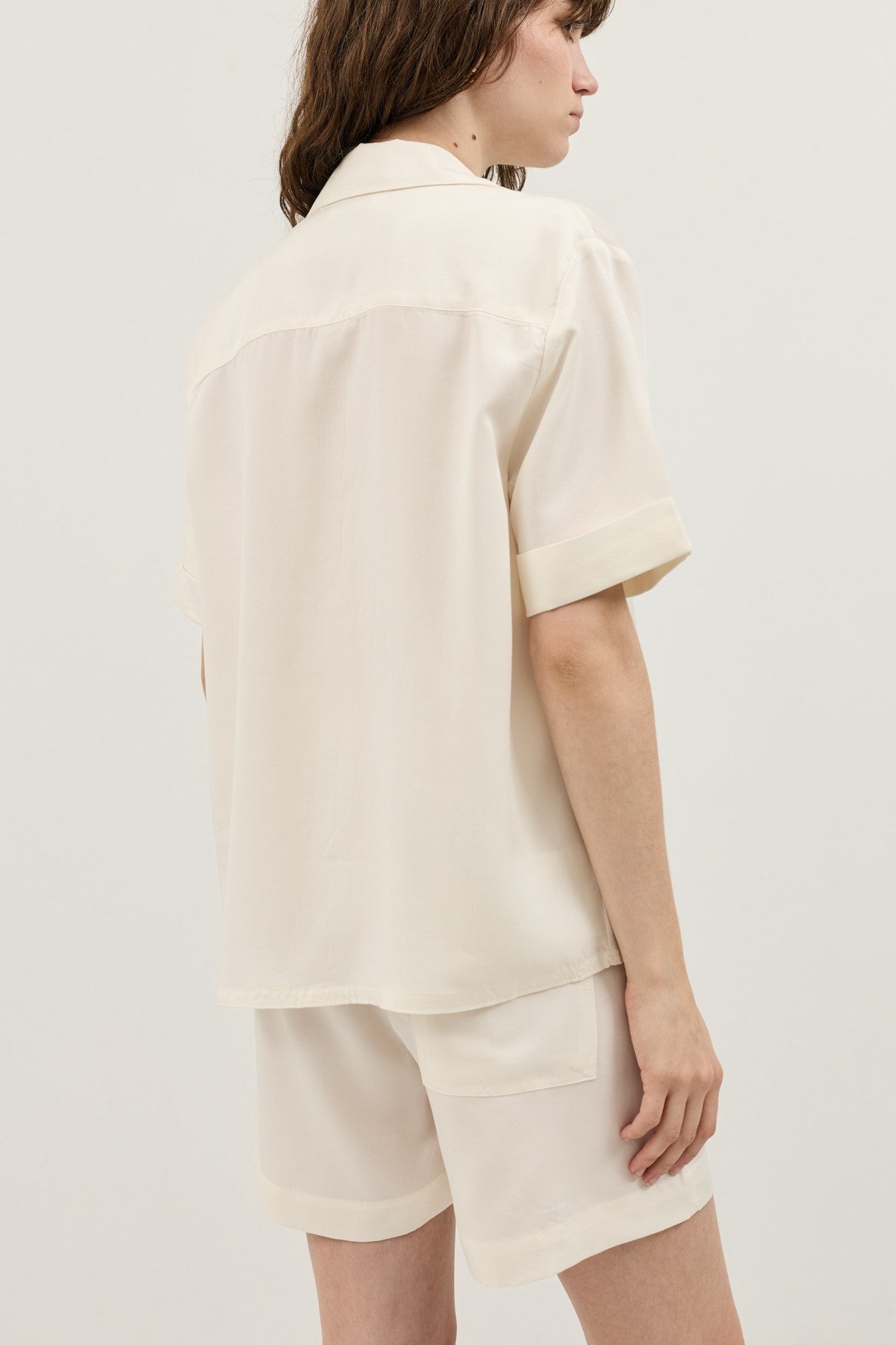100% Lyocell Shirt and Shorts Set for Women