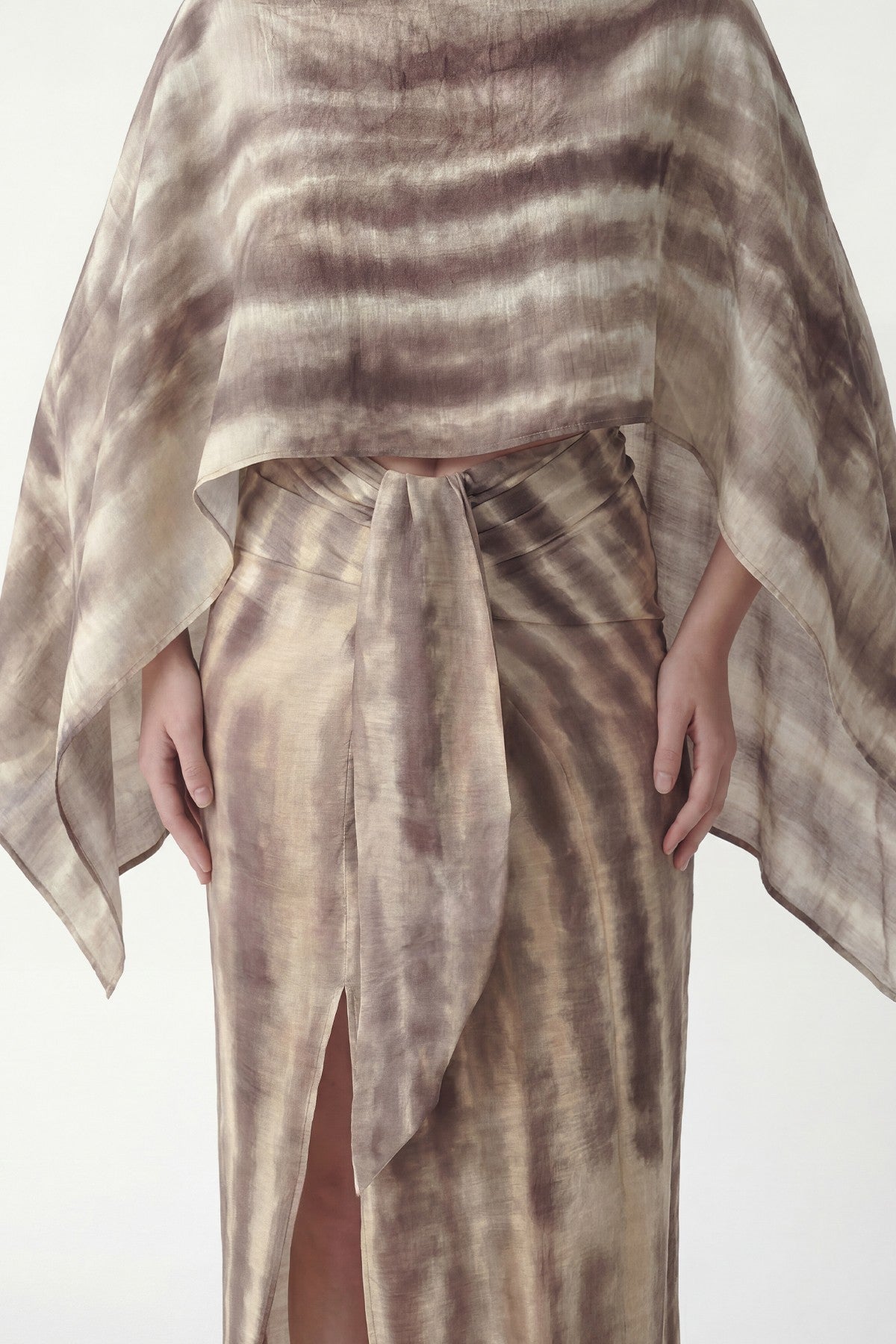 Slit Skirt and Pareo Set