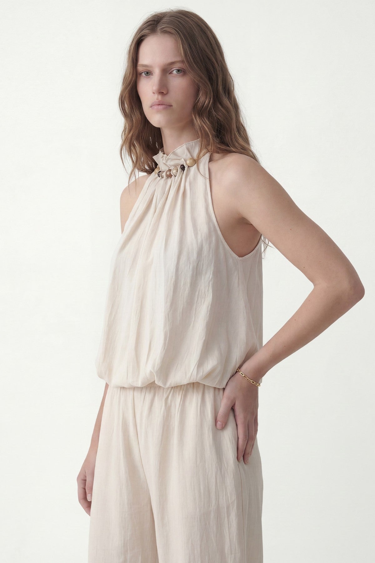 100% Lyocell Blouse and Pants Set