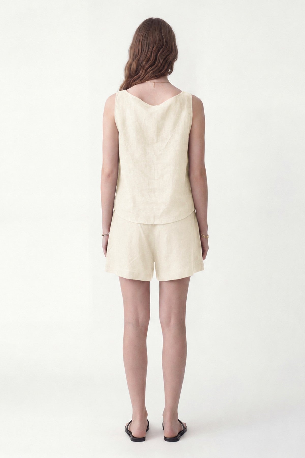 100% Linen Shorts Set