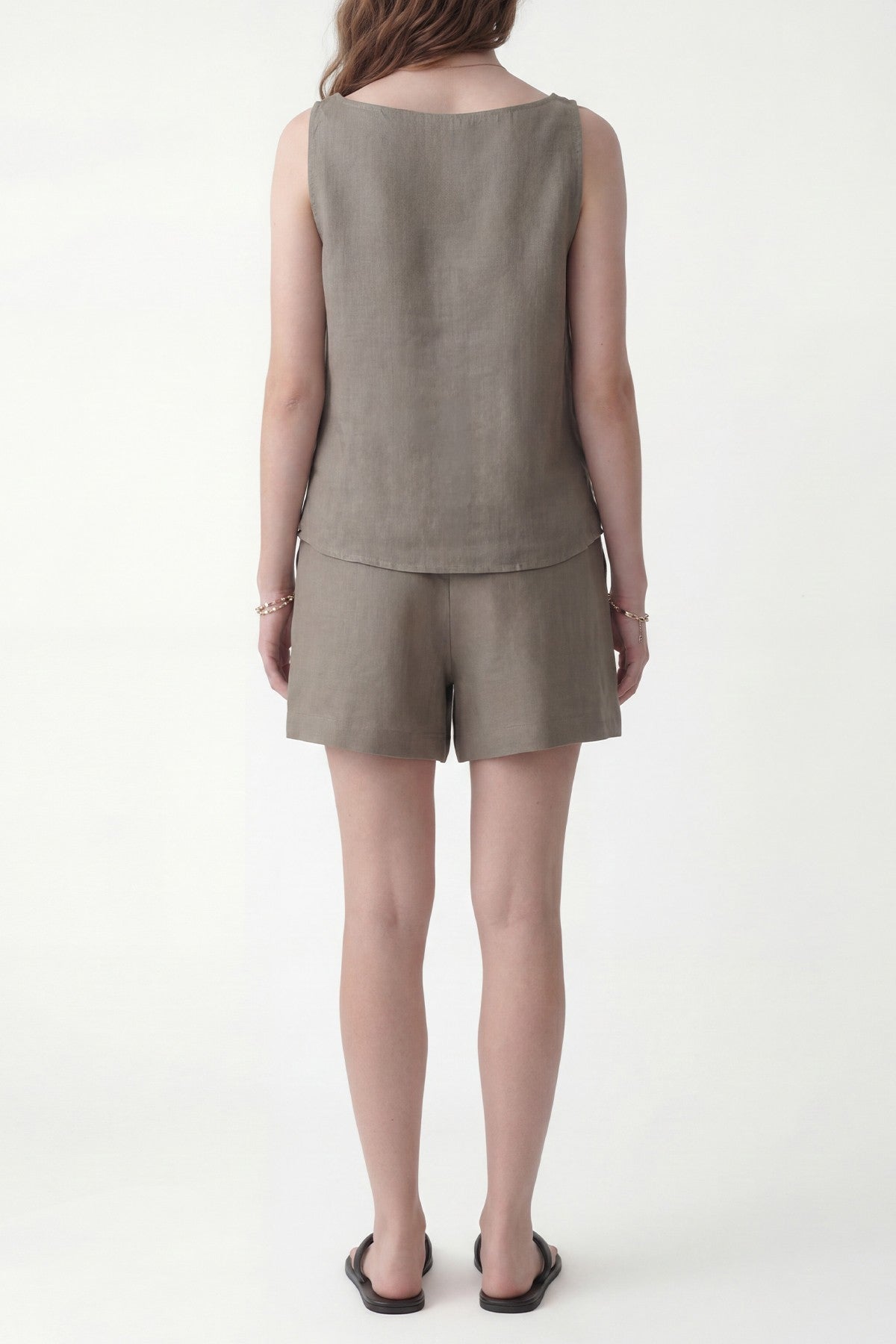 100% Linen Shorts Set