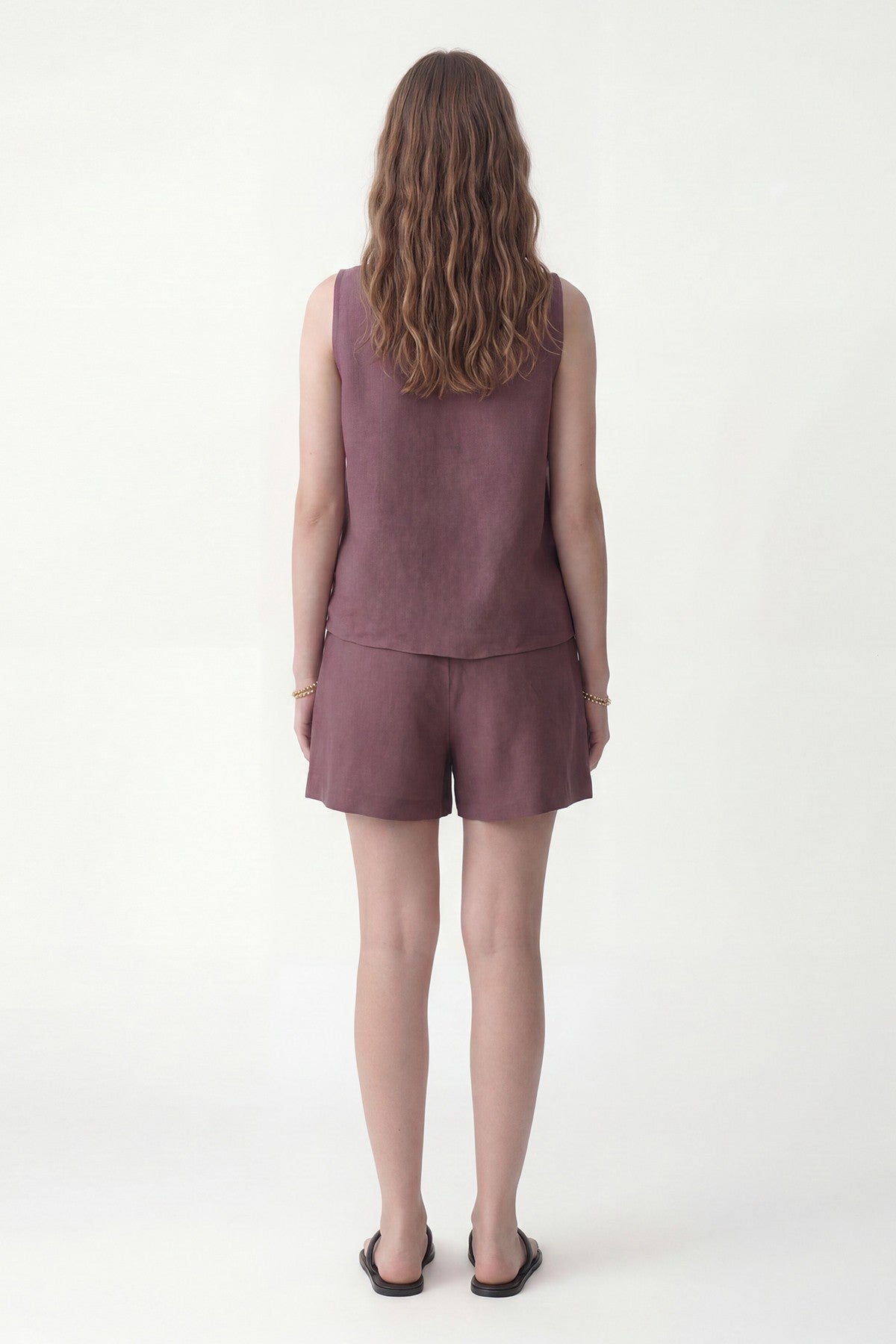 100% Linen Shorts Set